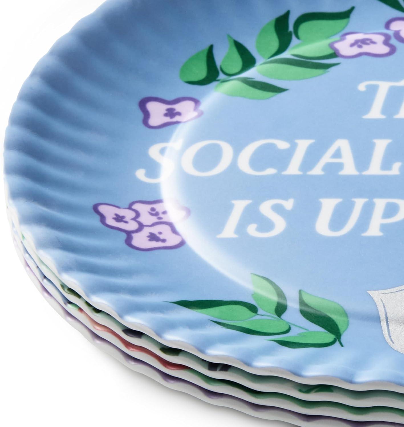 image:imageHallmark Bridgerton Appetizer Plates Set of 4 Social Season for Birthdays Easter Mothers Day Graduations