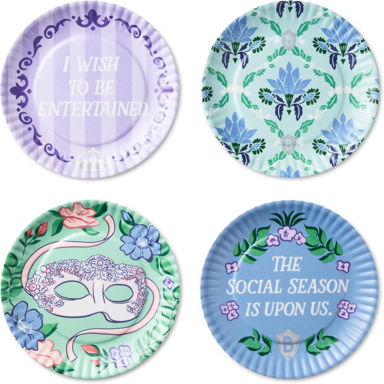 image:imageHallmark Bridgerton Appetizer Plates Set of 4 Social Season for Birthdays Easter Mothers Day Graduations