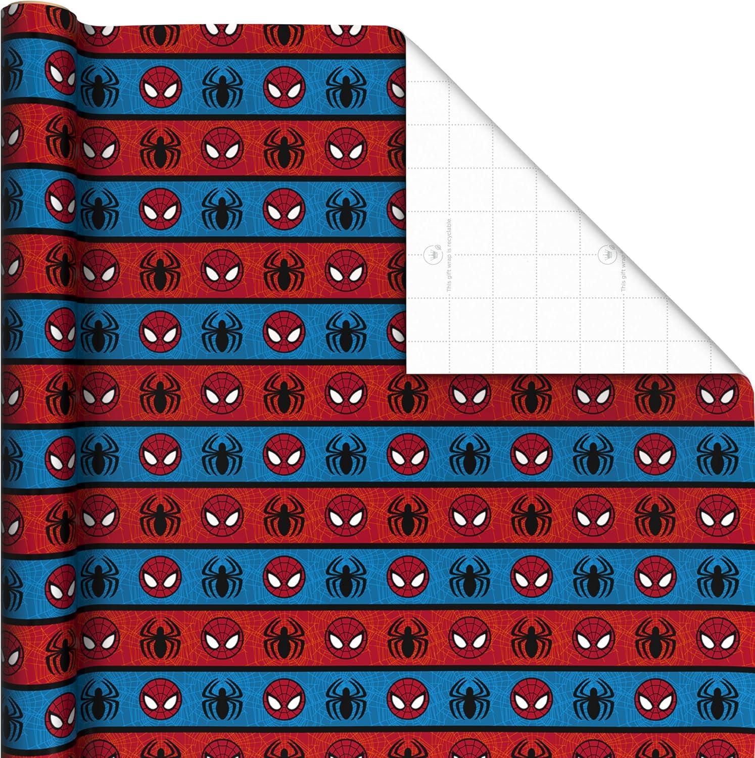 image:imageHallmark Marvel SpiderMan Wrapping Paper Rolls 3 Rolls 60 Sq Ft Total for Kids Fans Gamers Birthdays Fathers Day Christmas