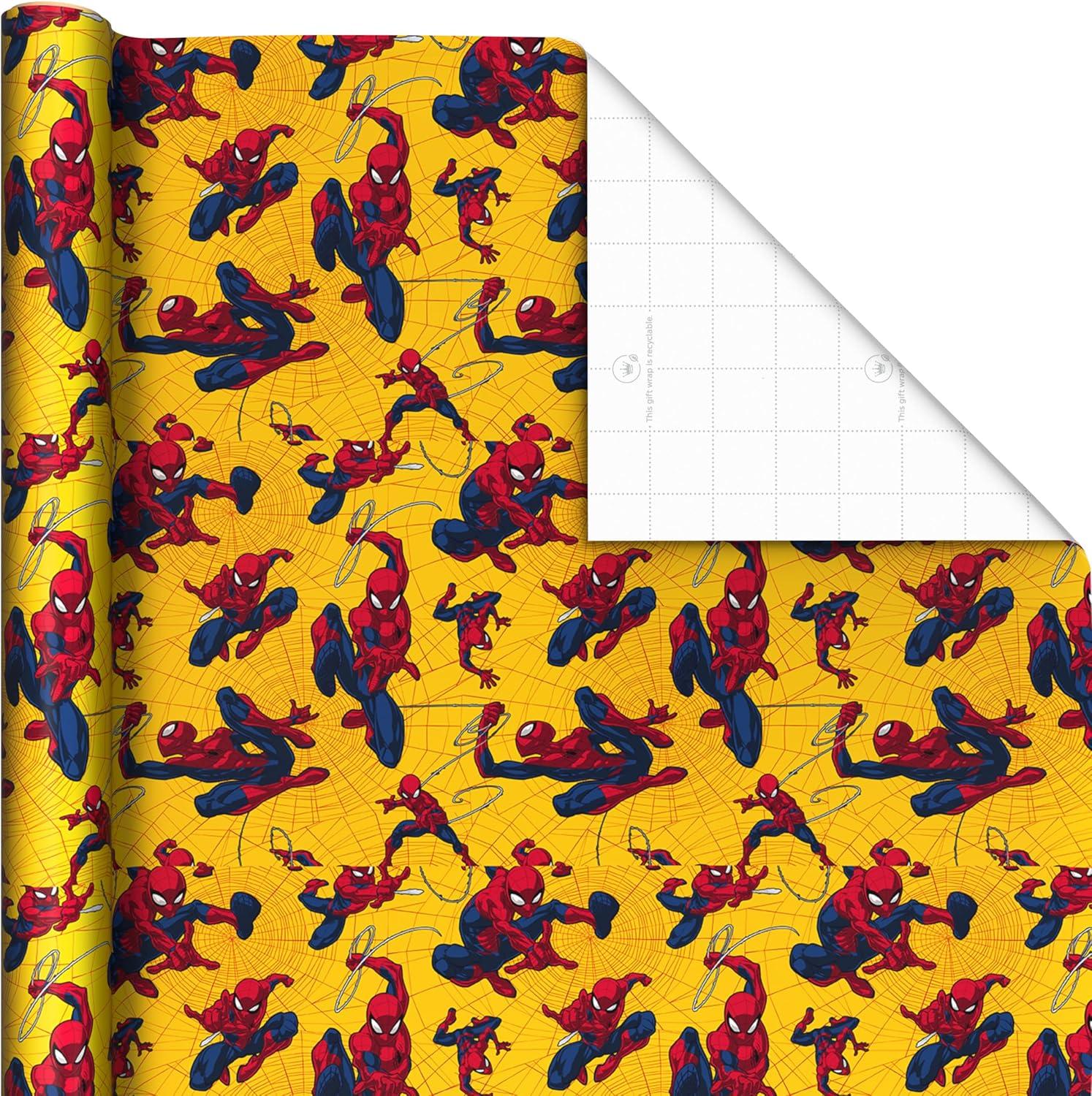 image:imageHallmark Marvel SpiderMan Wrapping Paper Rolls 3 Rolls 60 Sq Ft Total for Kids Fans Gamers Birthdays Fathers Day Christmas