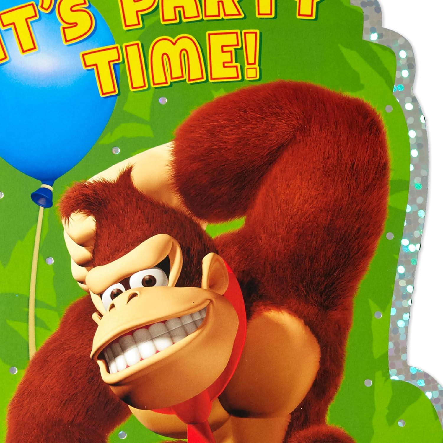 image:imageHallmark Nintendo Donkey Kong Birthday Card Barrels of Fun for Kids Teens Gamers