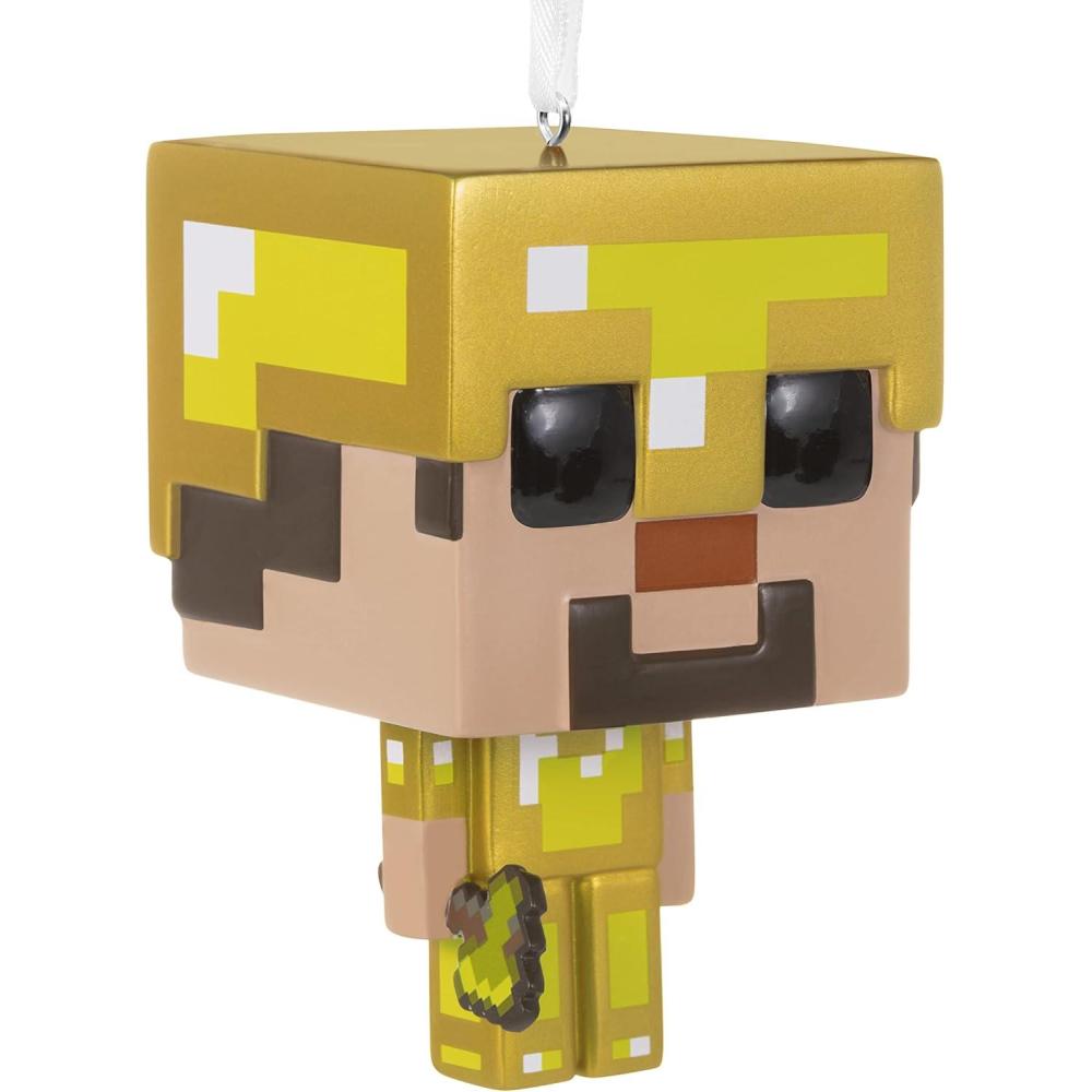 image:imageHallmark Minecraft Steve in Gold Armor Funko POP Christmas Ornament