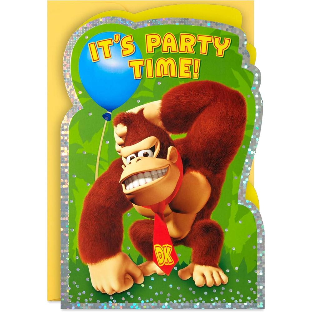 image:imageHallmark Nintendo Donkey Kong Birthday Card Barrels of Fun for Kids Teens Gamers