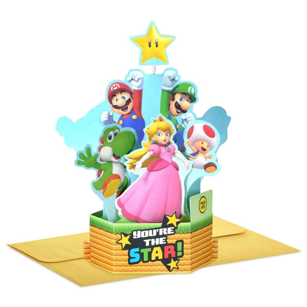 image:imageHallmark Paper Wonder Nintendo Super Mario Bros PopUp Card Youre the Star for Birthdays Graduations Congrats