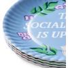 Hallmark Bridgerton Appetizer Plates, Set of 4 (Social Season) for Birthdays, Easter, Mother’s Day, Graduations