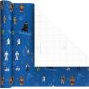 Hallmark Star Wars Wrapping Paper Mini Rolls, 3-Pack (Darth Vader, Luke, Han Solo, Millennium Falcon, Ewoks, Yoda) for Birthday, May the 4th, Graduation, Father’s Day, Any Occasion – 45 Sq. Ft. Total