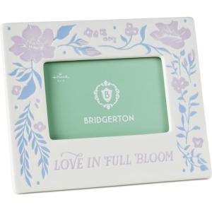 Hallmark Bridgerton Ceramic Picture Frame (Love in Full Bloom) Gift for Weddings, Engagements, Anniversaries, Mother’s Day, Birthdays