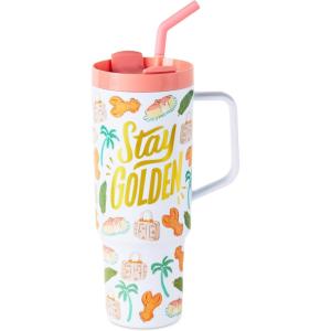 Hallmark The Golden Girls Plastic Travel Cup, 40 oz. (Stay Golden) Gift for Easter, Birthdays, Mother’s Day, Fans, Collectors