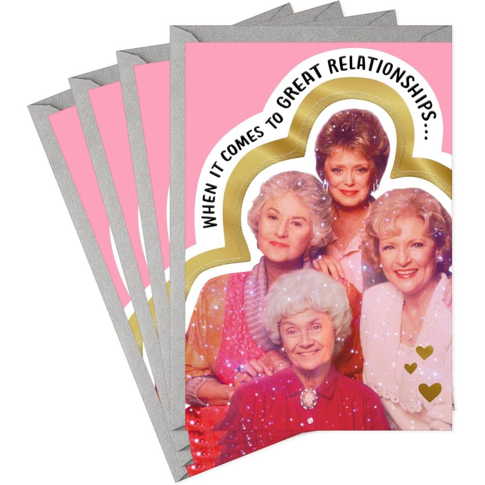 image:imageHallmark Golden Girls Valentines Day Cards Pack of 4 Great Relationships Galentines Day Friendship Cards All Occasion Cards