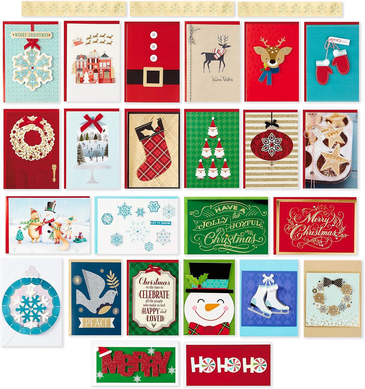 image:imageHallmark Assorted Handmade Boxed Christmas Cards Set of 24 Premium Holiday Greeting Cards and Envelopes