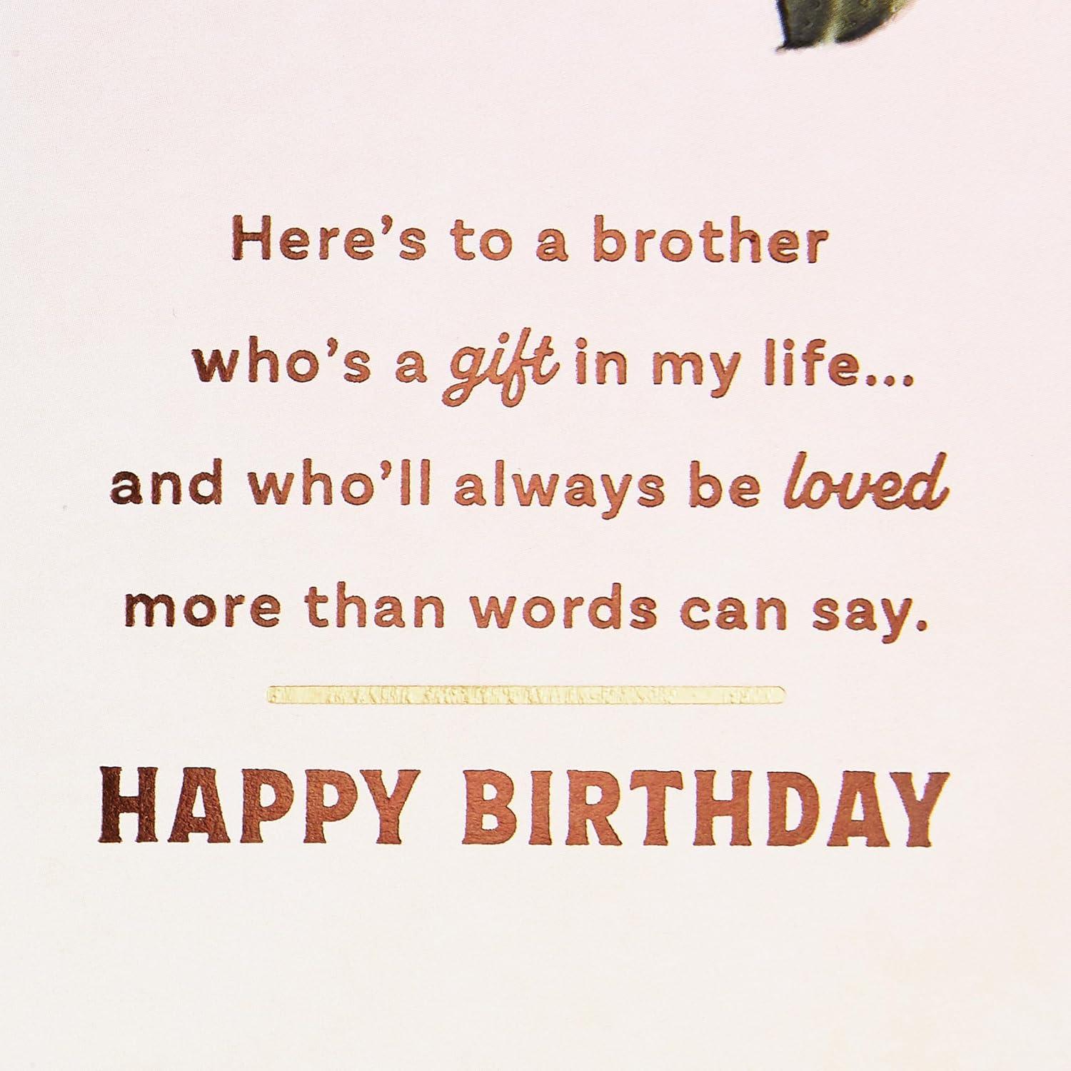 image:imageHallmark Birthday Card for Brother Youre A Gift in My Life Starry Sky Mountain Leaves