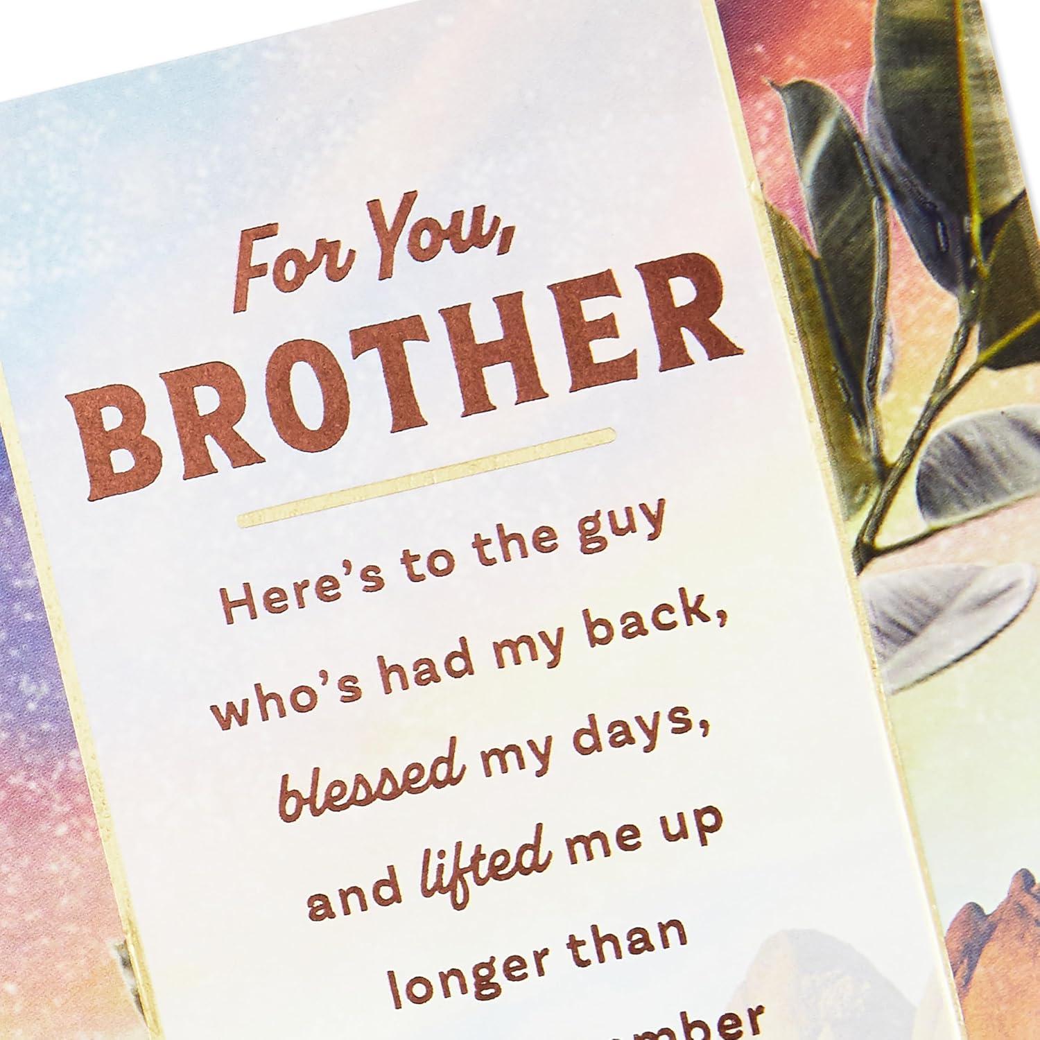image:imageHallmark Birthday Card for Brother Youre A Gift in My Life Starry Sky Mountain Leaves