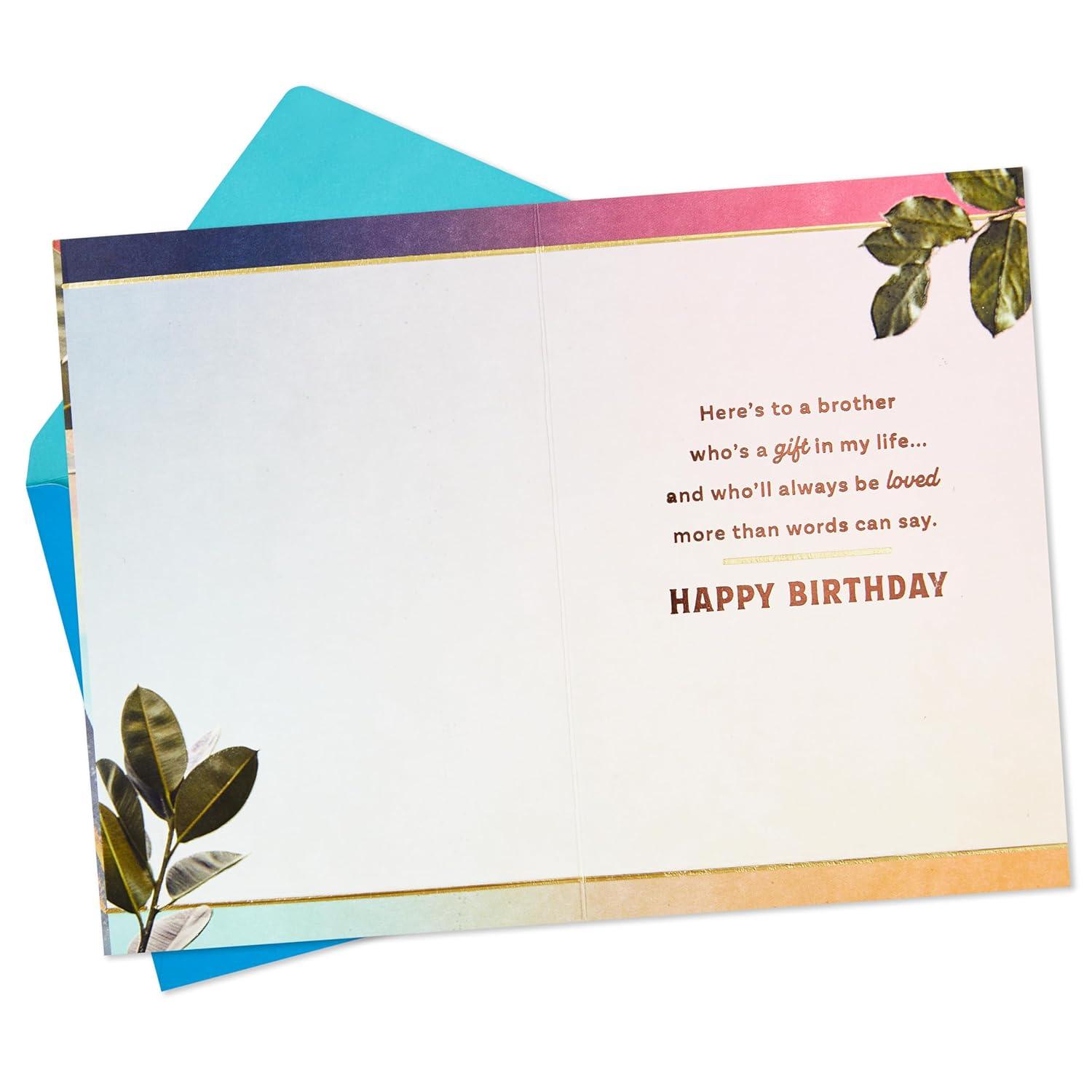 image:imageHallmark Birthday Card for Brother Youre A Gift in My Life Starry Sky Mountain Leaves