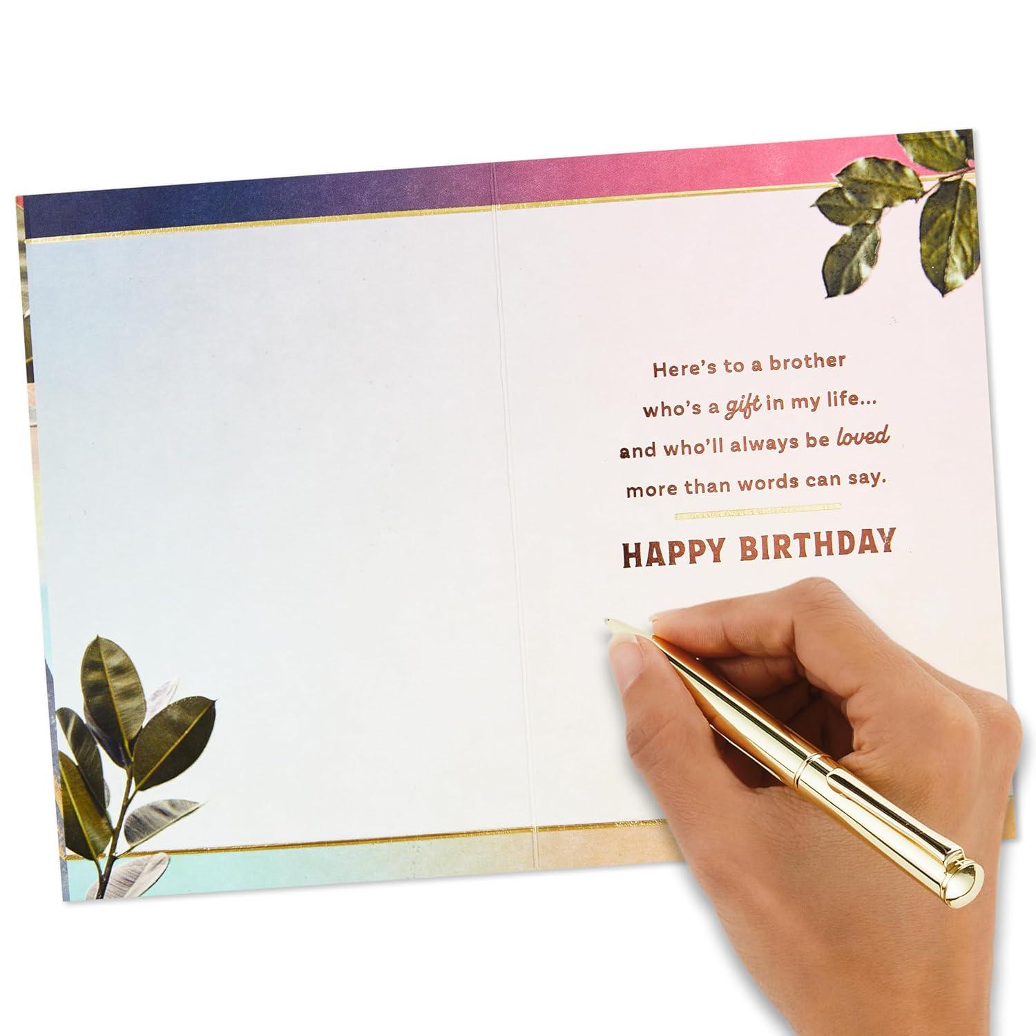 image:imageHallmark Birthday Card for Brother Youre A Gift in My Life Starry Sky Mountain Leaves