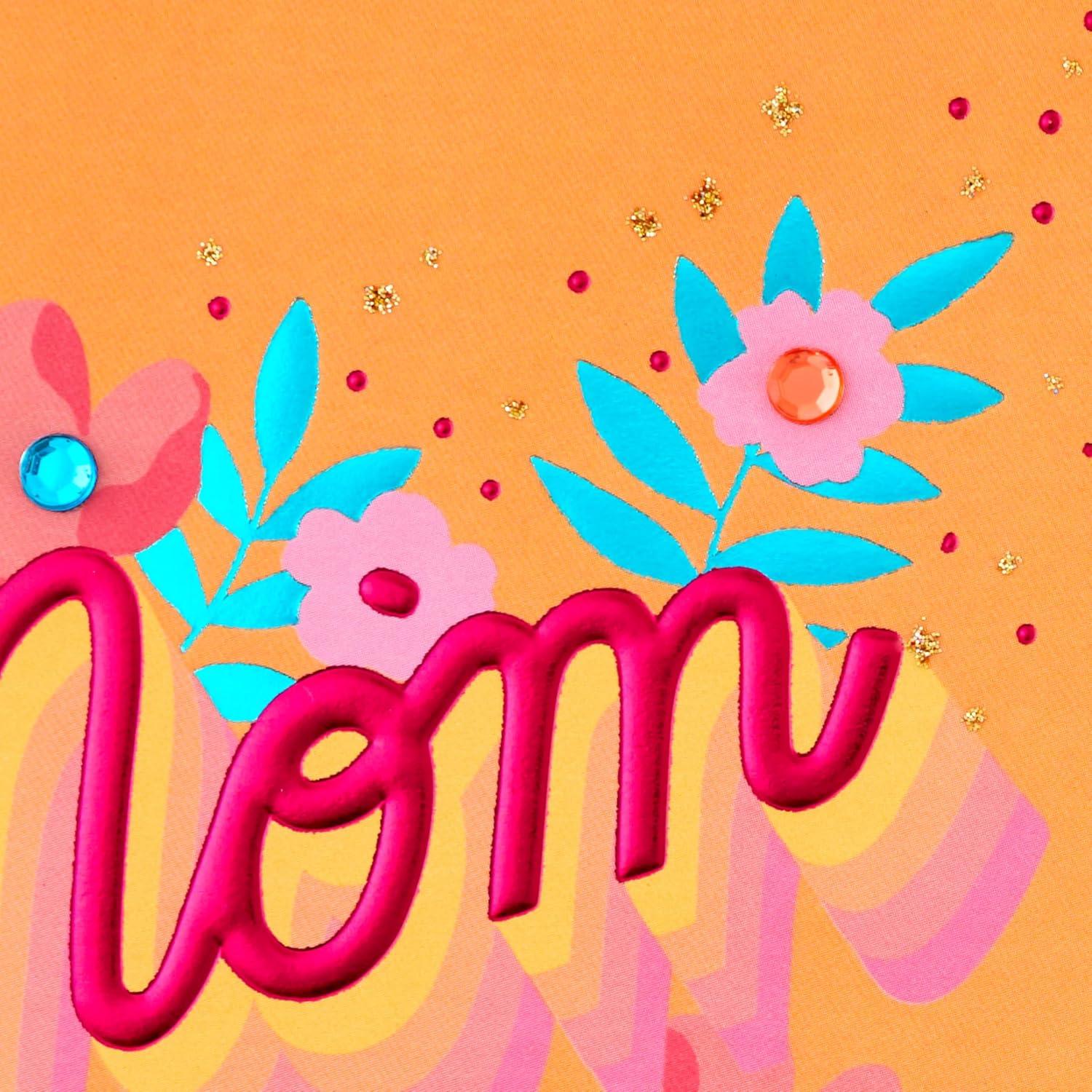 image:imageHallmark Birthday Card for Mom Gemstone FlowersGemstone Flowers