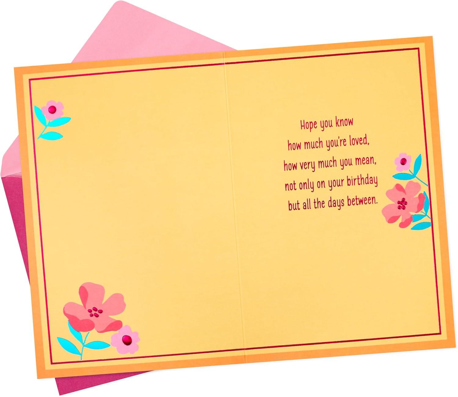 image:imageHallmark Birthday Card for Mom Gemstone FlowersGemstone Flowers
