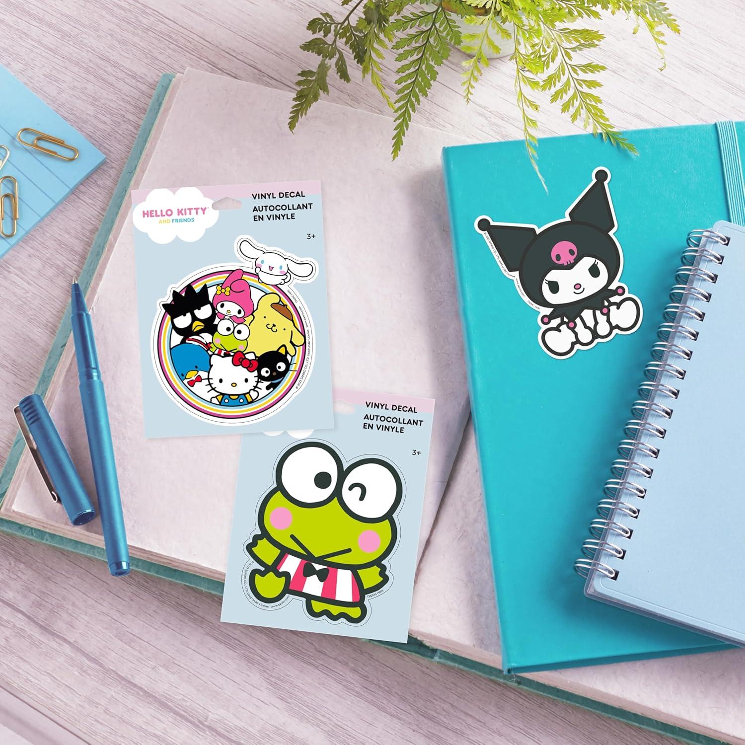 image:imageHallmark Hello Kitty Pack of 3 Stickers for Water Bottles Planners Notebooks Wall Hello Kitty and Friends Keroppi and Kuromi Decals for Kids Teens Adults