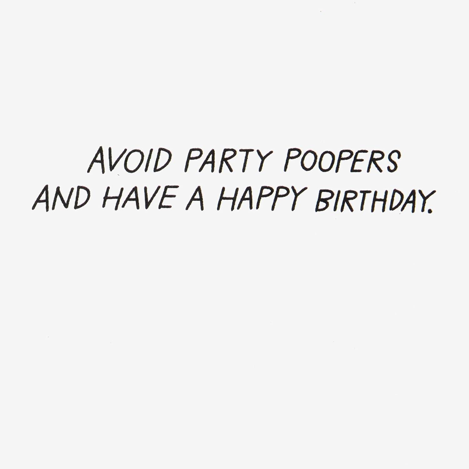 image:imageHallmark Shoebox Funny Birthday Card Avoid Party Poopers for Kids Teens Friends Dog Lovers