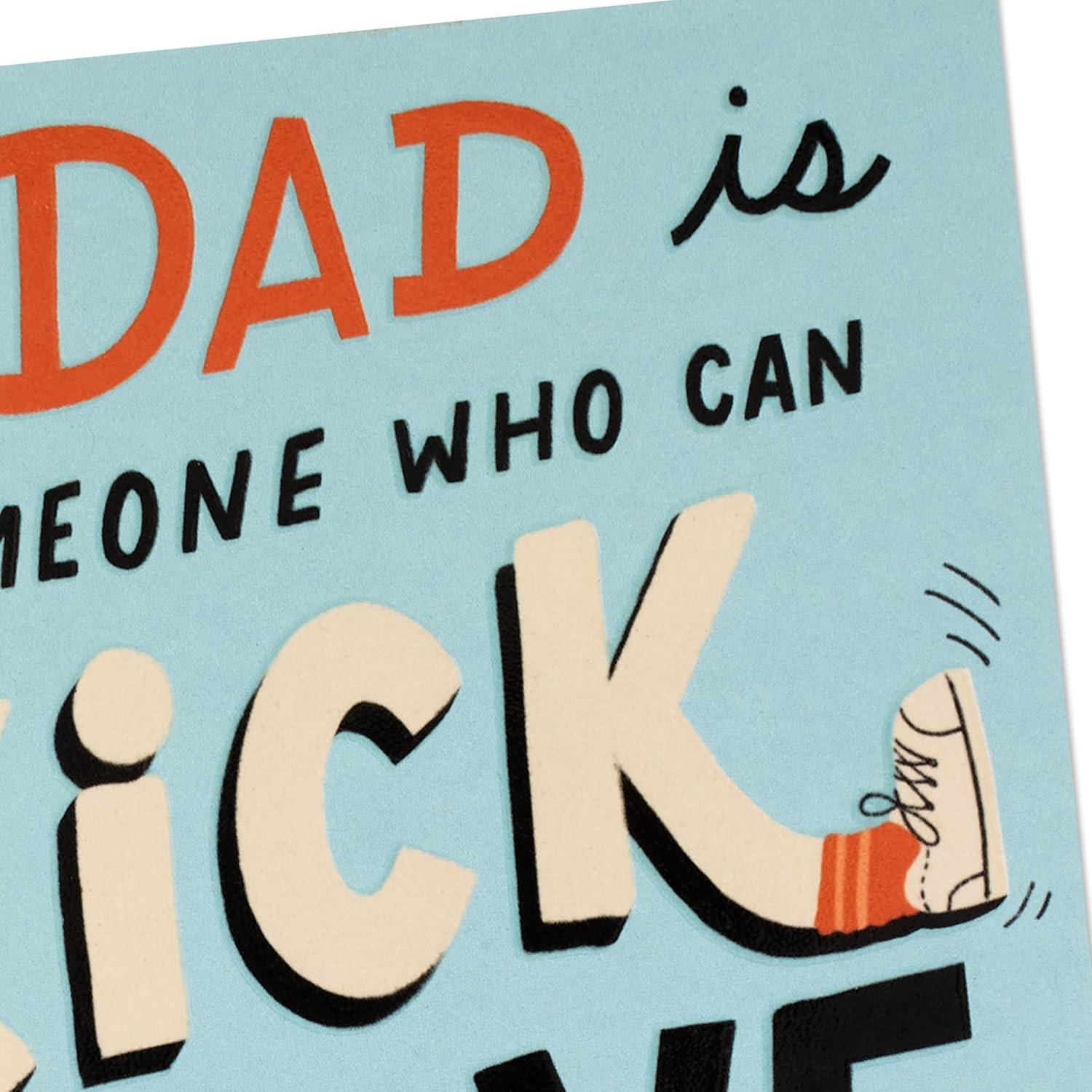 image:imageHallmark Shoebox Funny Fathers Day Card for Dad Thanks for Kicking and Saving My Butt from Son Daughter Kids