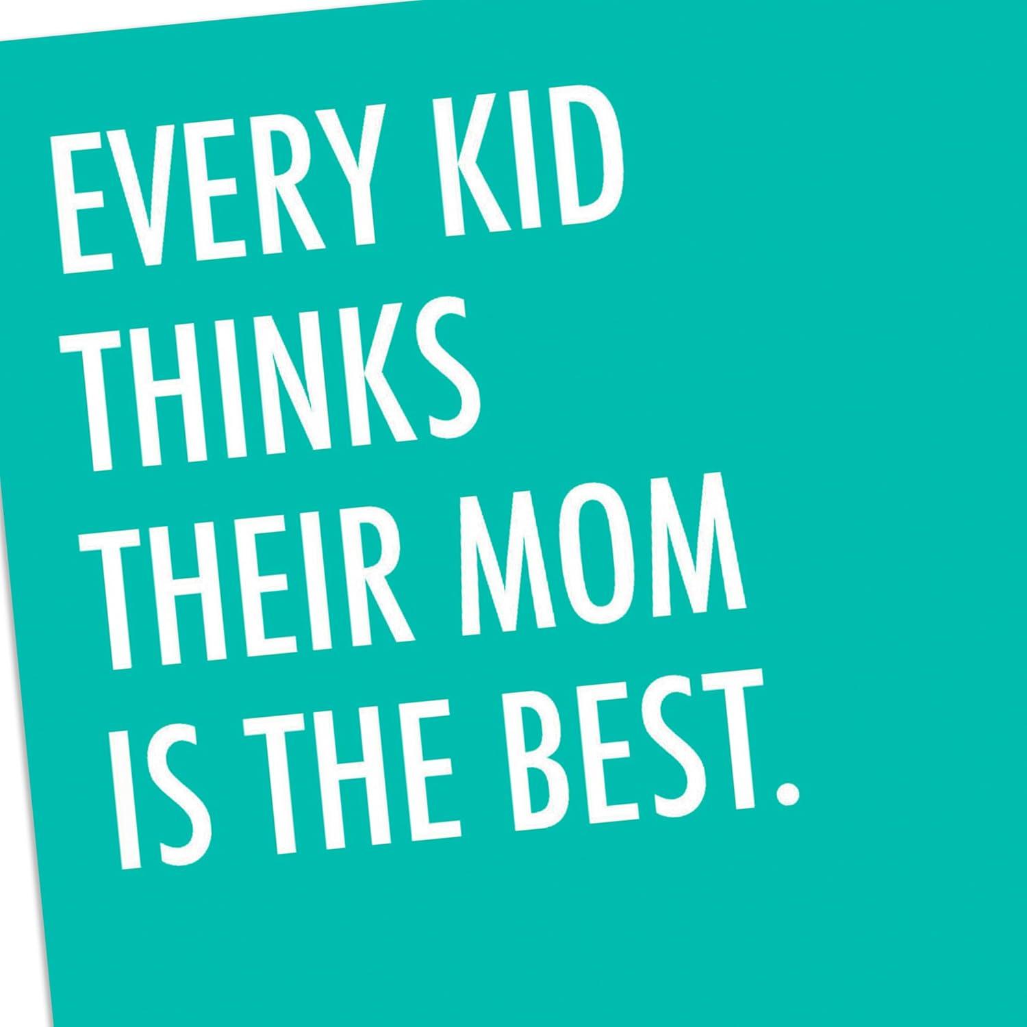 image:imageHallmark Shoebox Funny Mothers Day Card for Mom Those Kids are Dumb Minimalist Teal with White LetteringThose Kids Are Dumb