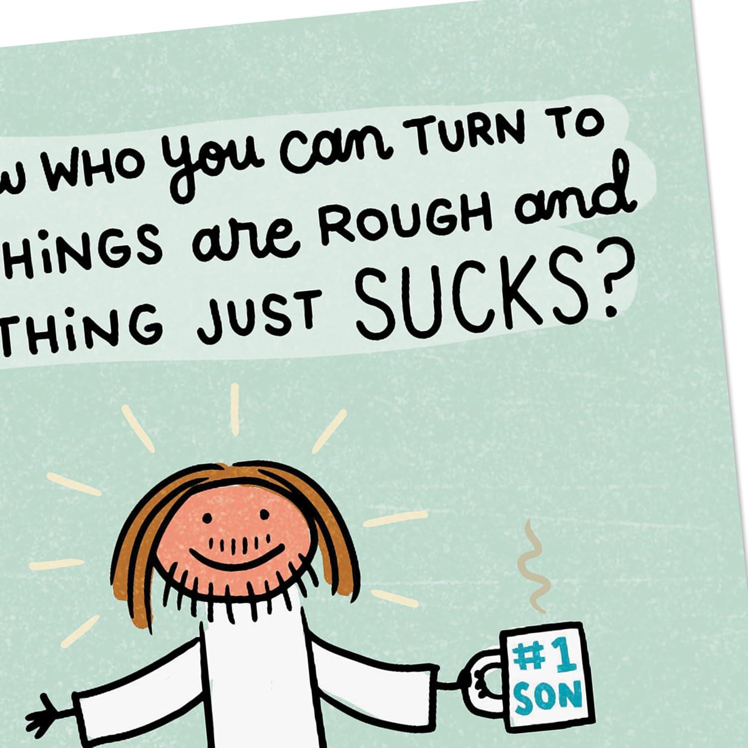 image:imageHallmark Shoebox Funny Support Card Im Not As Good As Jesus for Sympathy Tough Times Illness Job Loss