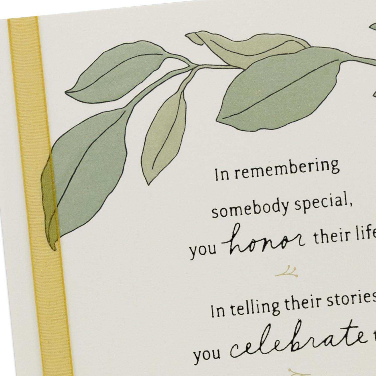 image:imageHallmark Sympathy Card Honor and Celebrate Them Bereavement Loss of a Loved One Celebration of Life Card