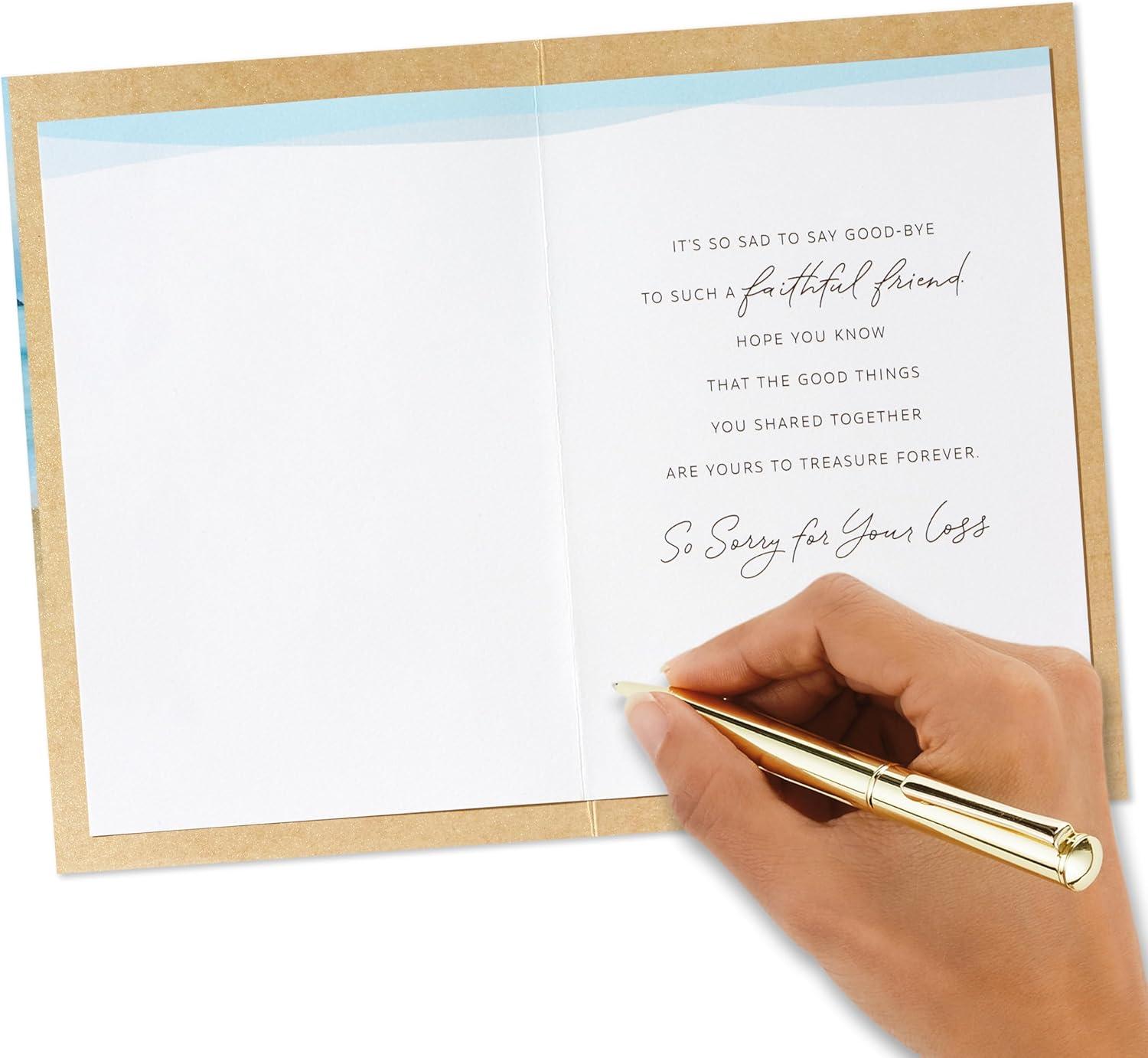image:imageHallmark Sympathy Card for Loss of Dog A Faithful Friend to Treasure