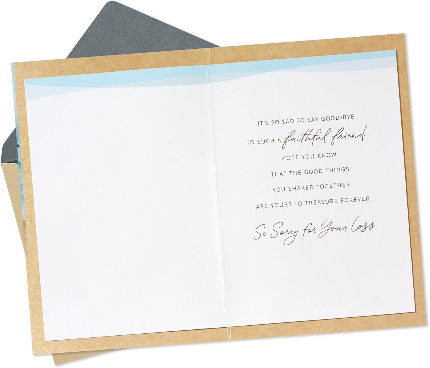image:imageHallmark Sympathy Card for Loss of Dog A Faithful Friend to Treasure