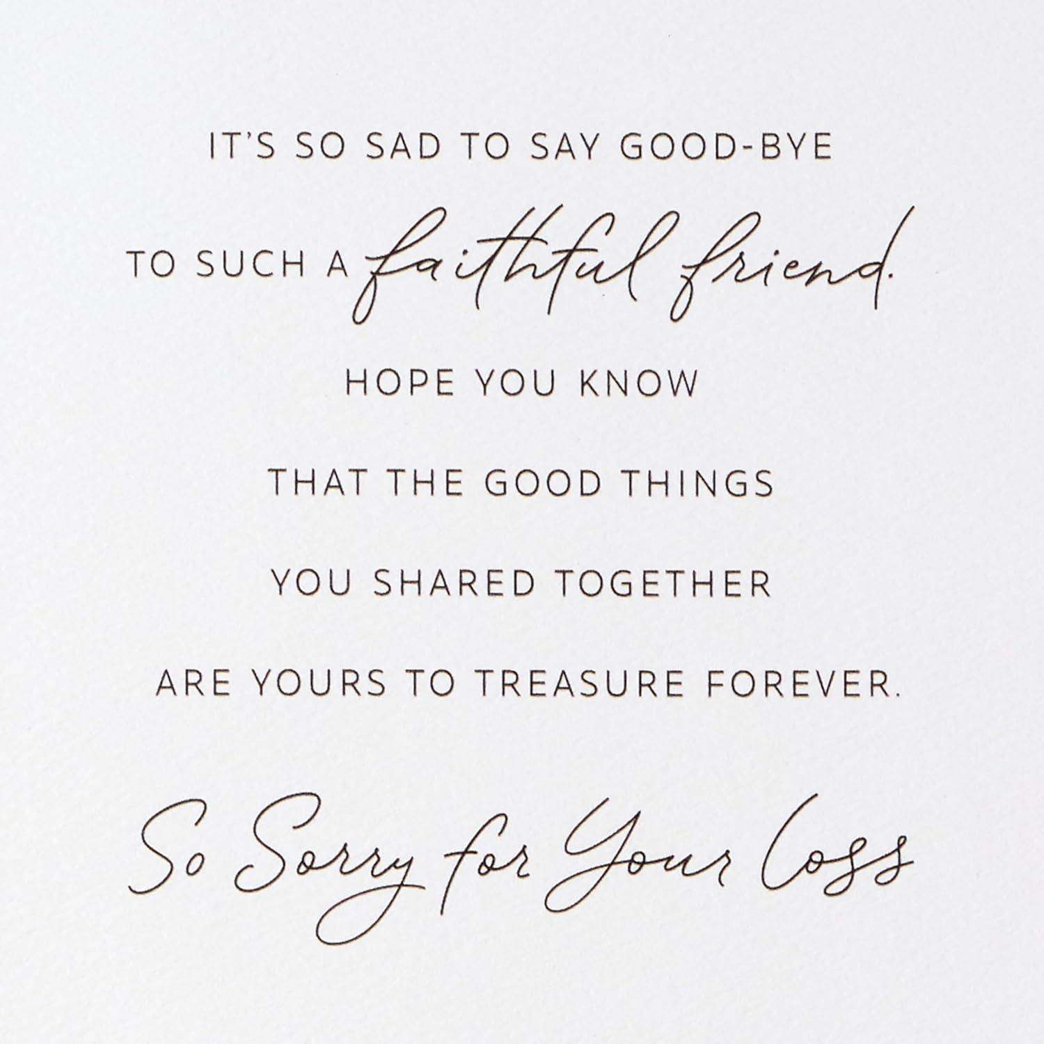 image:imageHallmark Sympathy Card for Loss of Dog A Faithful Friend to Treasure