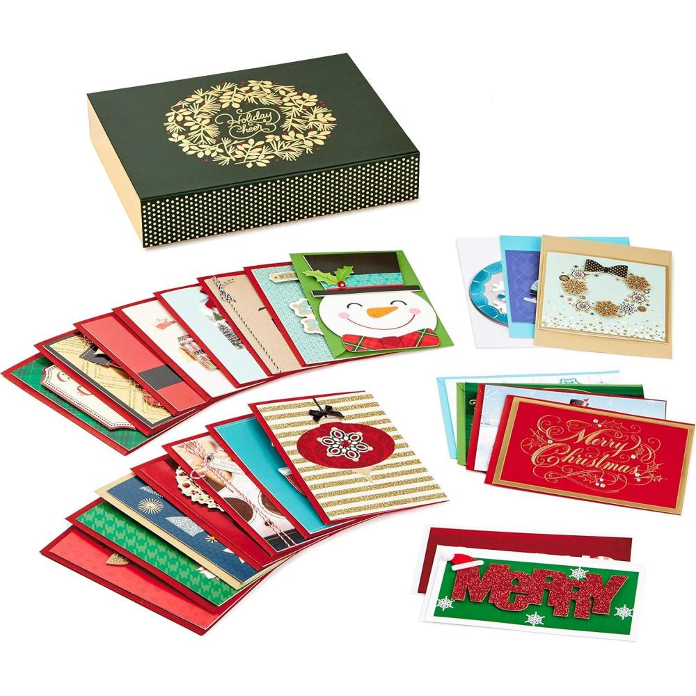 image:imageHallmark Assorted Handmade Boxed Christmas Cards Set of 24 Premium Holiday Greeting Cards and Envelopes