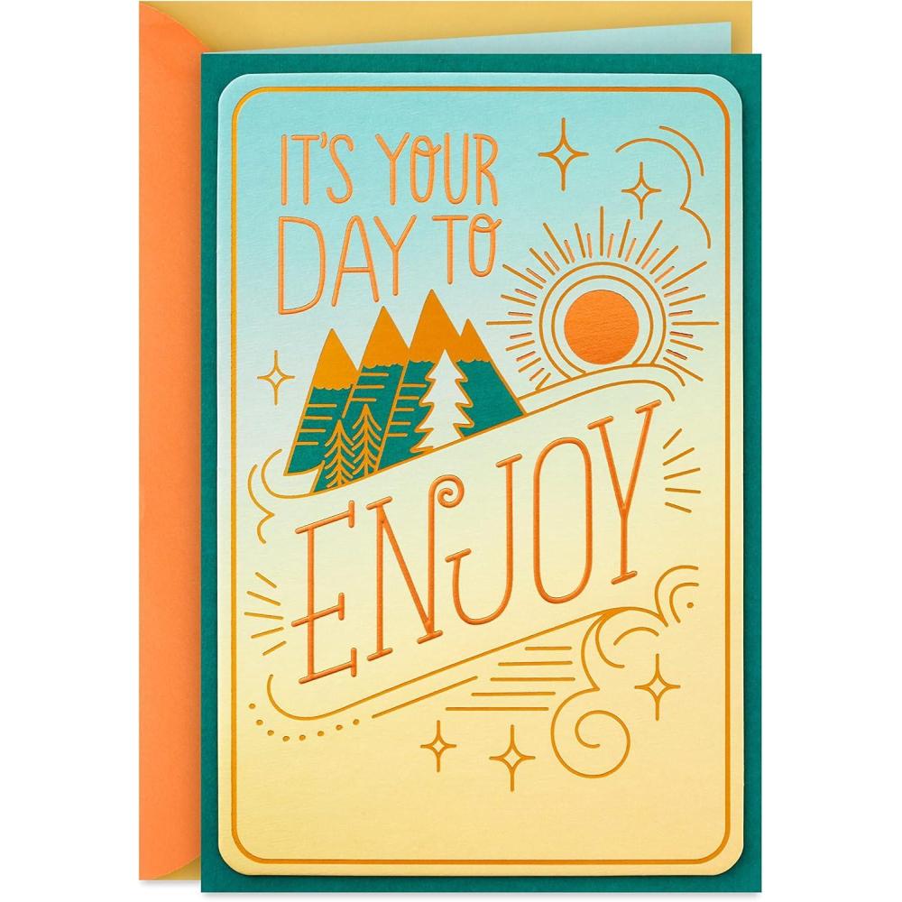 image:imageHallmark Birthday Card Watercolor MountainsYour Day to Enjoy