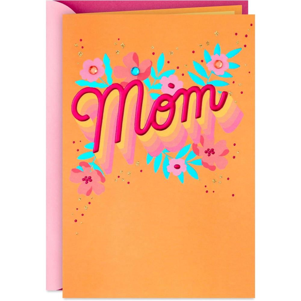 image:imageHallmark Birthday Card for Mom Gemstone FlowersGemstone Flowers