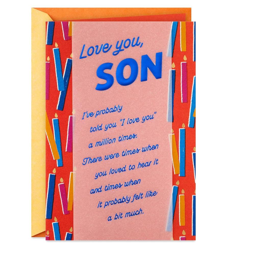 image:imageHallmark Birthday Card for Son Love You a Million Times Colorful Candles