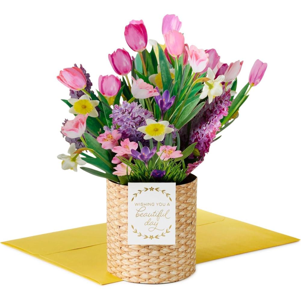 image:imageHallmark Mothers Day Pop Up Card Spring Flower Bouquet Wishing You a Beautiful Day Large Paper Wonder Card for Birthdays Bridal Shower