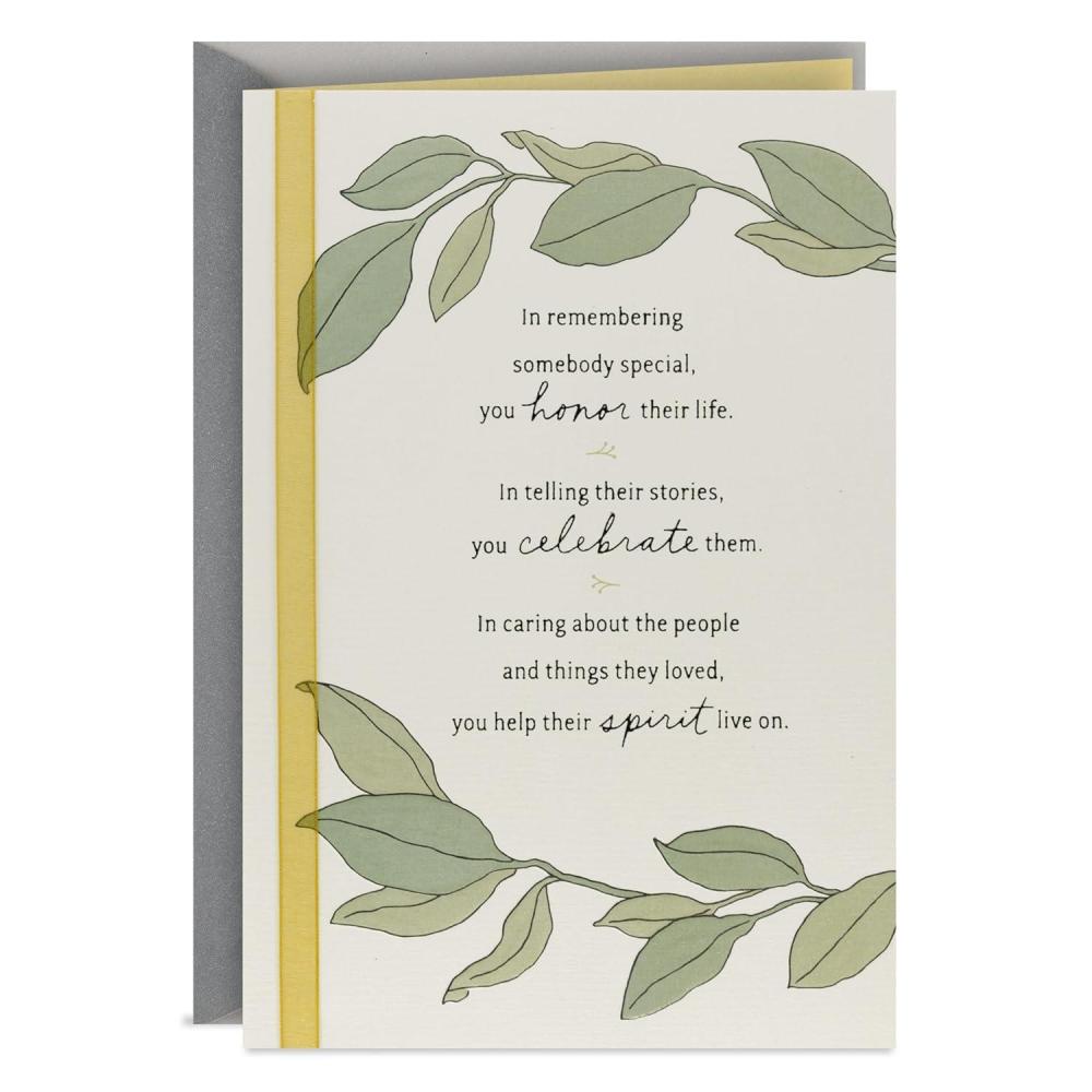 image:imageHallmark Sympathy Card Honor and Celebrate Them Bereavement Loss of a Loved One Celebration of Life Card