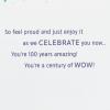 Hallmark 100th Birthday Card (100 Years Amazing)