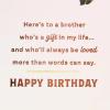 Hallmark Birthday Card for Brother (You’re A Gift in My Life) Starry Sky, Mountain, Leaves