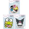 Hallmark Hello Kitty Pack of 3 Stickers for Water Bottles, Planners, Notebooks, Wall (Hello Kitty and Friends, Keroppi, and Kuromi Decals for Kids, Teens, Adults)