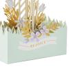 Hallmark Paper Wonder Religious Pop-Up Card (Rejoice, Gold Cross with Purple Flowers) for Confirmation, First Communion