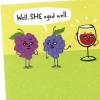 Hallmark Shoebox Funny Mother’s Day Card for Mom (Those Kids are Dumb) Minimalist Teal with White Lettering(Wine and Grapes)