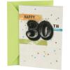 Hallmark 30th Birthday Greeting Card (Stripes and Dots)