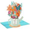 Hallmark Paper Wonder Pop Up Card for Mom (Watering Can Flower Bouquet) for Birthday, Mother’s Day, Thank You