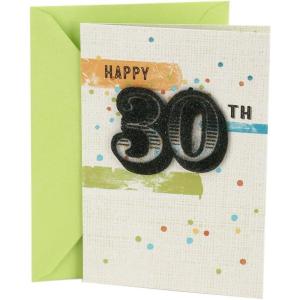 Hallmark 30th Birthday Greeting Card (Stripes and Dots)