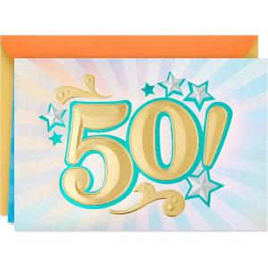 Hallmark 50th Birthday Card (Here’s to Fifty)