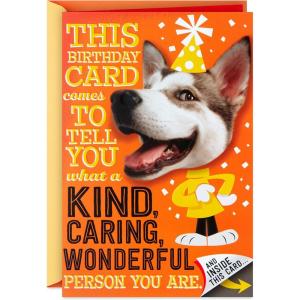 Hallmark Birthday Card (Card Inside a Card)(Orange)