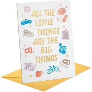 Hallmark Birthday Card for Husband (Hangable or Displayable Decoration, Little Things)(Little Things)