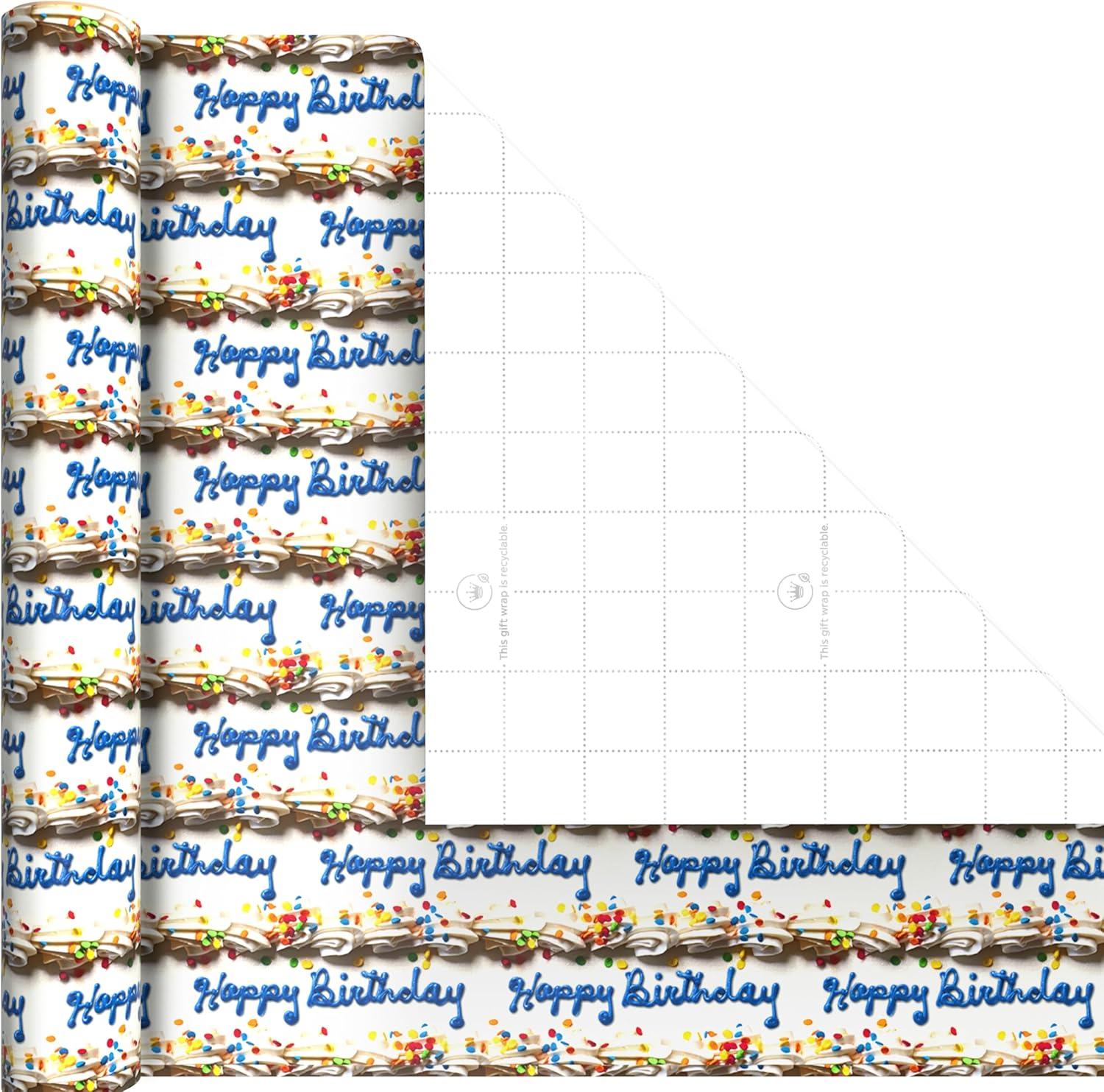 image:imageHallmark Birthday Wrapping Paper Mini Rolls 3Pack Balloon Animals Cake Frosting Rainbow Sprinkles for Kids Parties Graduations Celebrations Any Occasion 60 Sq Ft TotalBalloon Animals Cake Frosting Rainbow Sprinkles 3 Mini Rolls