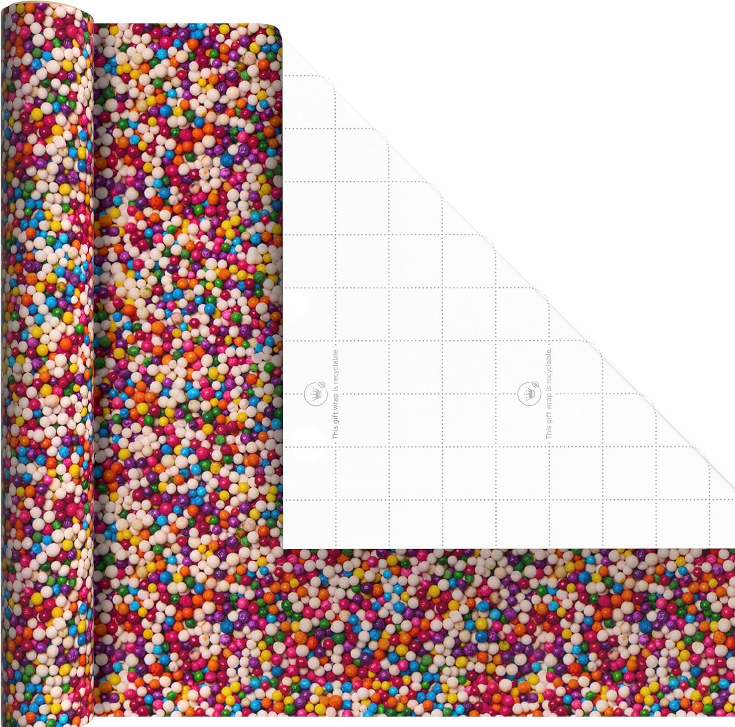 image:imageHallmark Birthday Wrapping Paper Mini Rolls 3Pack Balloon Animals Cake Frosting Rainbow Sprinkles for Kids Parties Graduations Celebrations Any Occasion 60 Sq Ft TotalBalloon Animals Cake Frosting Rainbow Sprinkles 3 Mini Rolls