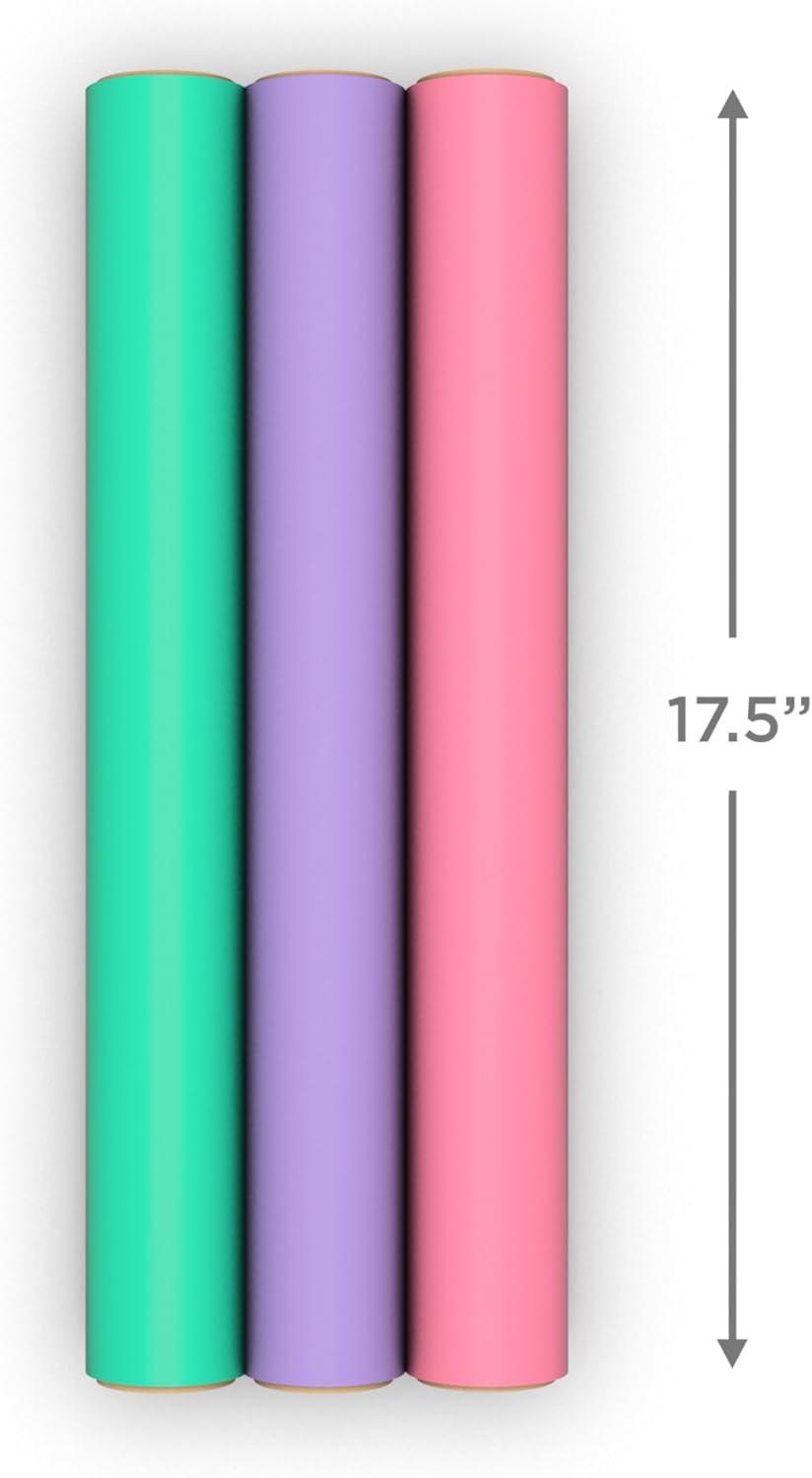 image:imageHallmark Image Arts Birthday Wrapping Paper Mini Rolls 3Pack Solid Mint Green Purple and Pink for Baby Showers Mothers Day Easter Kids Parties Any Occasion 27 Sq Ft Total