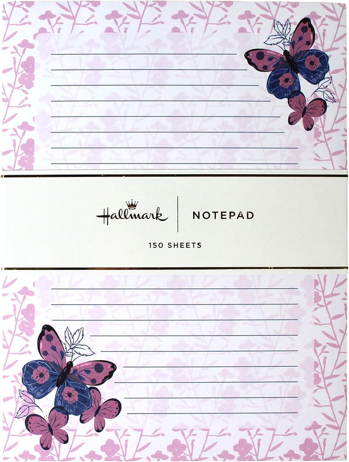 image:imageHallmark Journal and Stationery Set Journal List Pads Pocket Notepad and Large Notepad Butterfly Collection